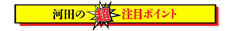 河田の超注目ポイント