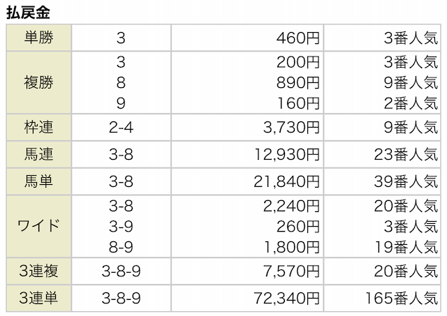 エコ競馬有料予想2021年1月17日中京5R結果