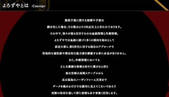 穴馬特選情報よろずやの特徴