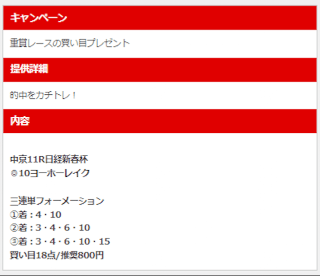 カチトレ河田ポイント予想