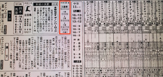 オールインワン競馬マルっと中京11R出走表