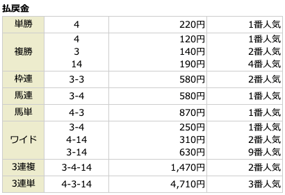 オールインワン競馬マルっと1月29日東京11R結果