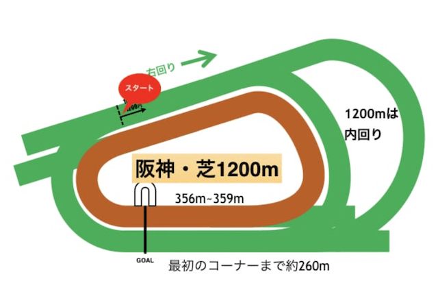 阪神競馬場芝コース特徴