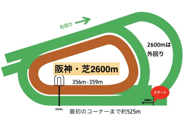 阪神競馬場芝コース特徴