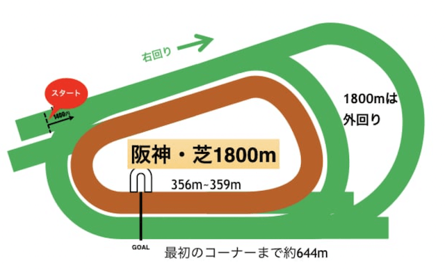 阪神競馬場芝コース特徴