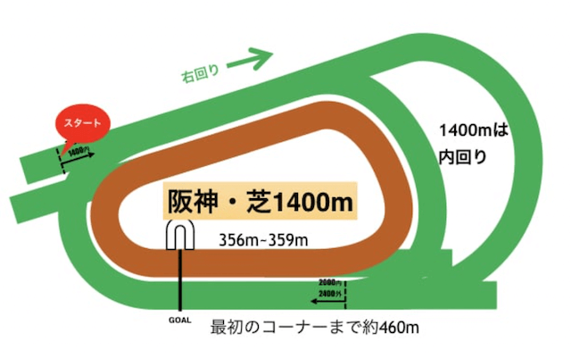 阪神競馬場芝コース特徴