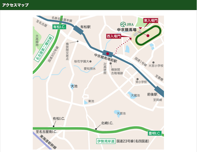 中京競馬場アクセス方法