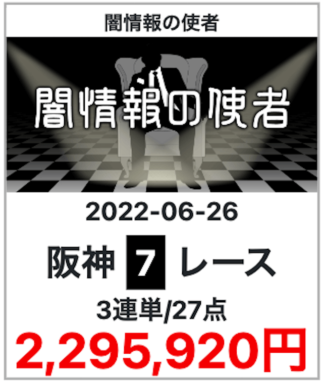 馬ゴラク2022年6月26日的中実績