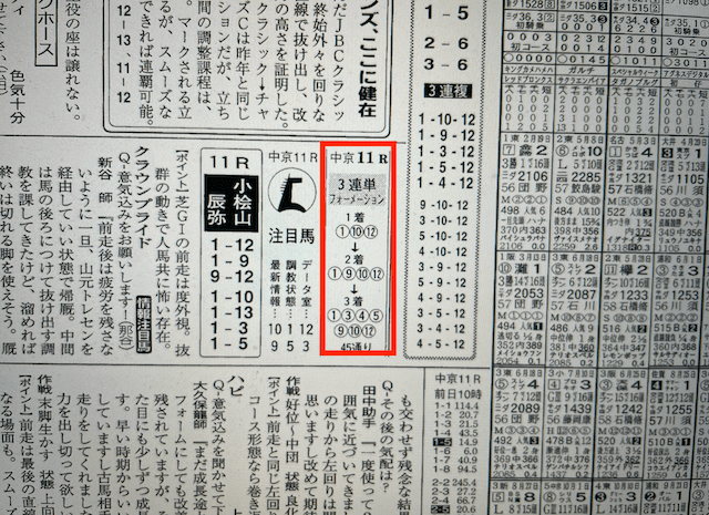 真馬券革命2022年12月4日無料予想中京11R某有名競馬新聞社