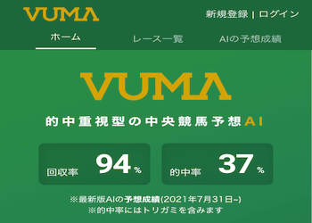 AI競馬予想VUMA(ヴーマ)