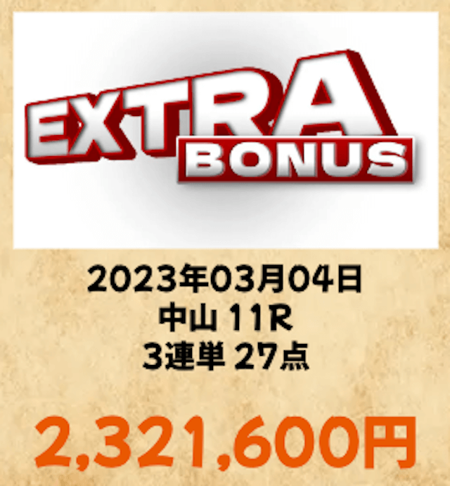 直撃万倍!カチカク2023年3月4日有料情報的中実績