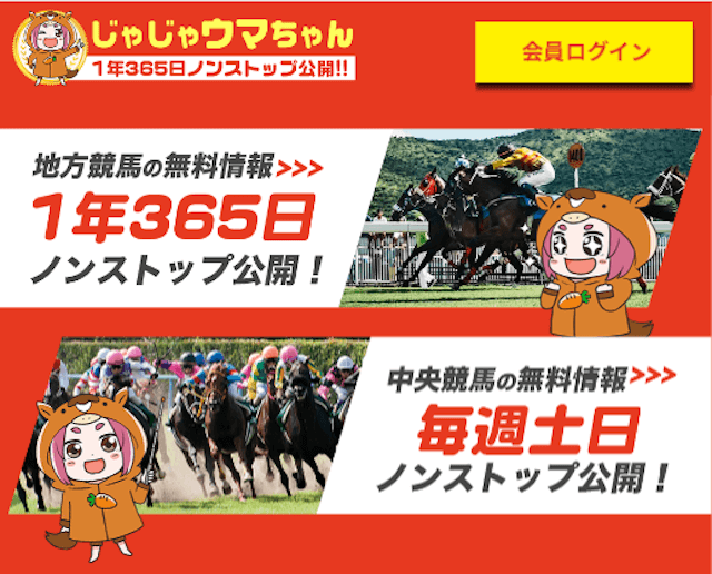 競馬予想回収率ランキング「じゃじゃウマちゃん」
