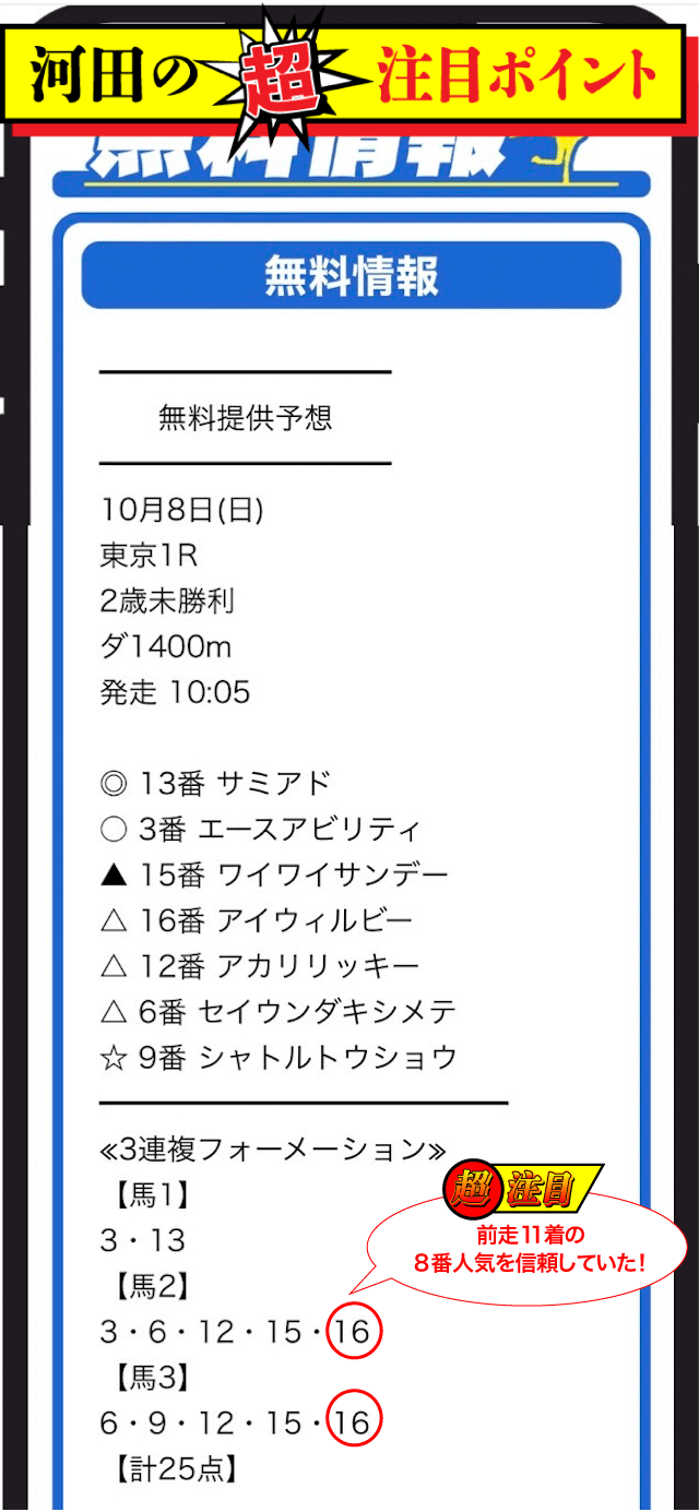競馬モーカル2023年6月4日無料予想阪神10R河田ポイント