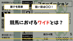 競馬 ワイドとは画像