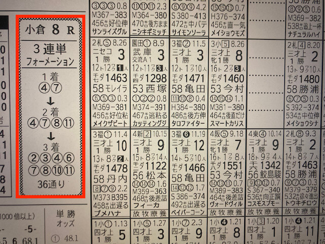 テビキ2024年2月11日小倉8R競馬新聞予想