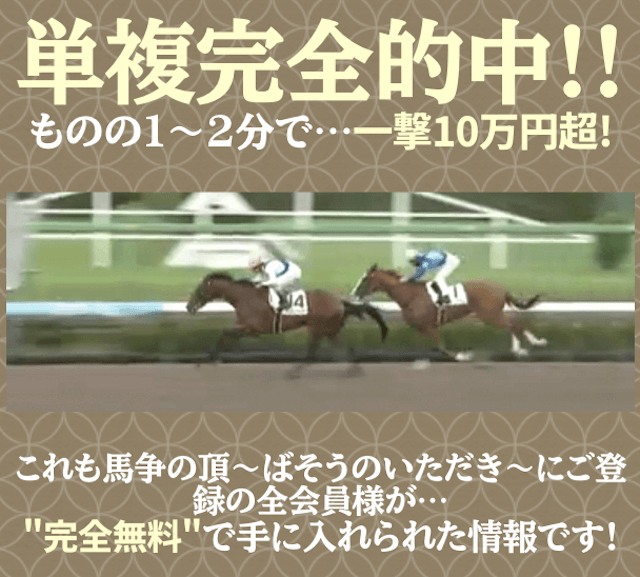 馬争の頂の無料予想