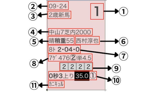 スポニチ競馬馬柱