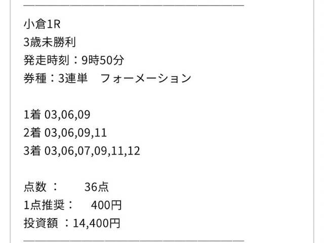スター競馬2024年2月3日的中ファクター参加