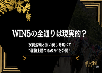 WIN5の全通りは儲かる？直近の結果から現実的な買い方なのか調査しました画像