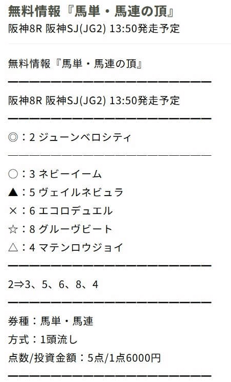 馬争の頂2025年3月15日の無料予想