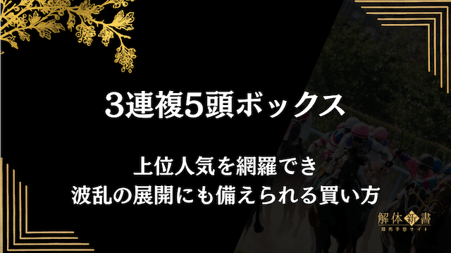 有馬記念の3連複5頭ボックスの買い方