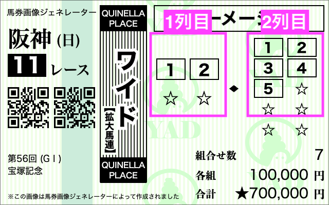 ワイドフォーメーション馬券