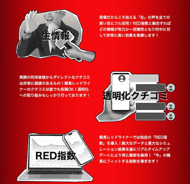 競馬レッドライナーの特徴画像