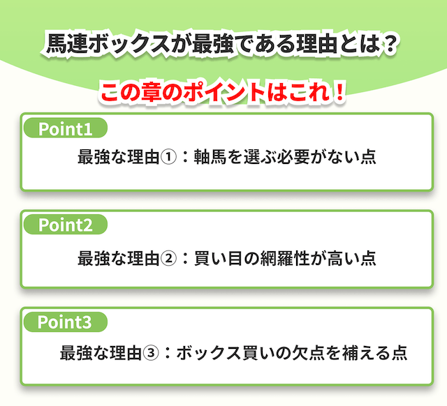馬連ボックスが最強の理由ポイント