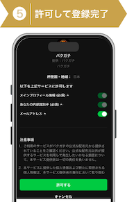 登録方法5:バクガチ登録ステップ5