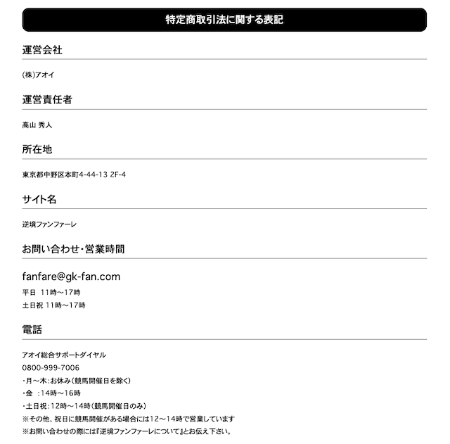 逆境ファンファーレ_特商法