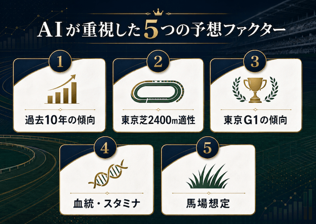 オークス2026でAIが重視した5つの予想ファクター