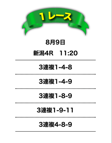 競馬エース無料予想2025年08月09日