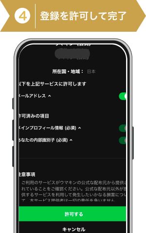 登録方法4:ウマキン登録手順4