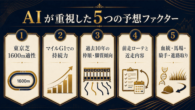 安田記念2026でAIが重視した5つの予想ファクター