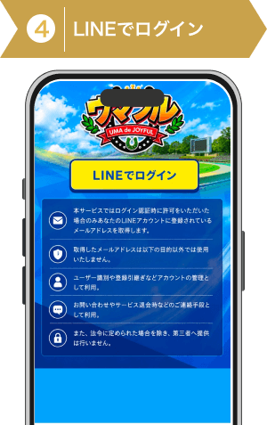 登録方法4:LINEでログイン