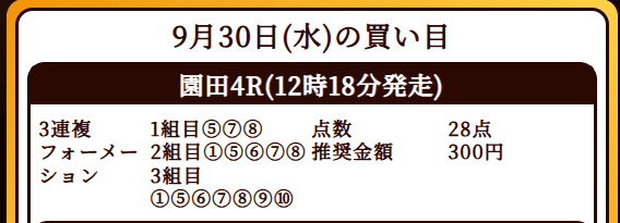 Bestハーレム競馬無料予想2026年09月30日