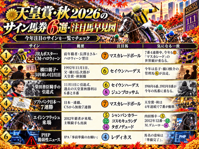 天皇賞・秋のサイン馬券まとめ